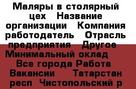Маляры в столярный цех › Название организации ­ Компания-работодатель › Отрасль предприятия ­ Другое › Минимальный оклад ­ 1 - Все города Работа » Вакансии   . Татарстан респ.,Чистопольский р-н